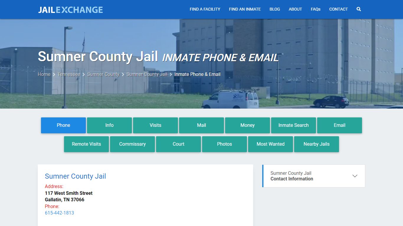 Inmate Phone - Sumner County Jail, TN - Jail Exchange